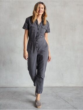 outerknown S.E.A organic cotton linen utility jumpsuit